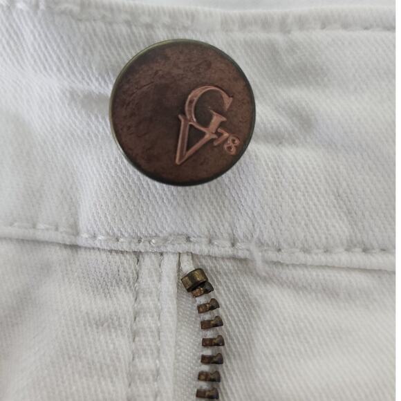 Gloria Venderbuilt White Denmin Vintage "Monroe" Bermuda Shorts Women's Size 4 - Picture 7 of 12